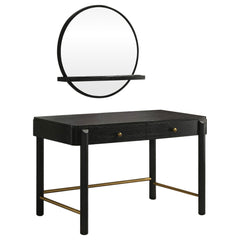 Orleans Furniture - Coaster - Arini 2-piece Makeup Vanity Table and Mirror Set Black - 224337-SET