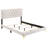 Orleans Furniture - Coaster - Kendall Upholstered Eastern King Panel Bed White - 224401KE