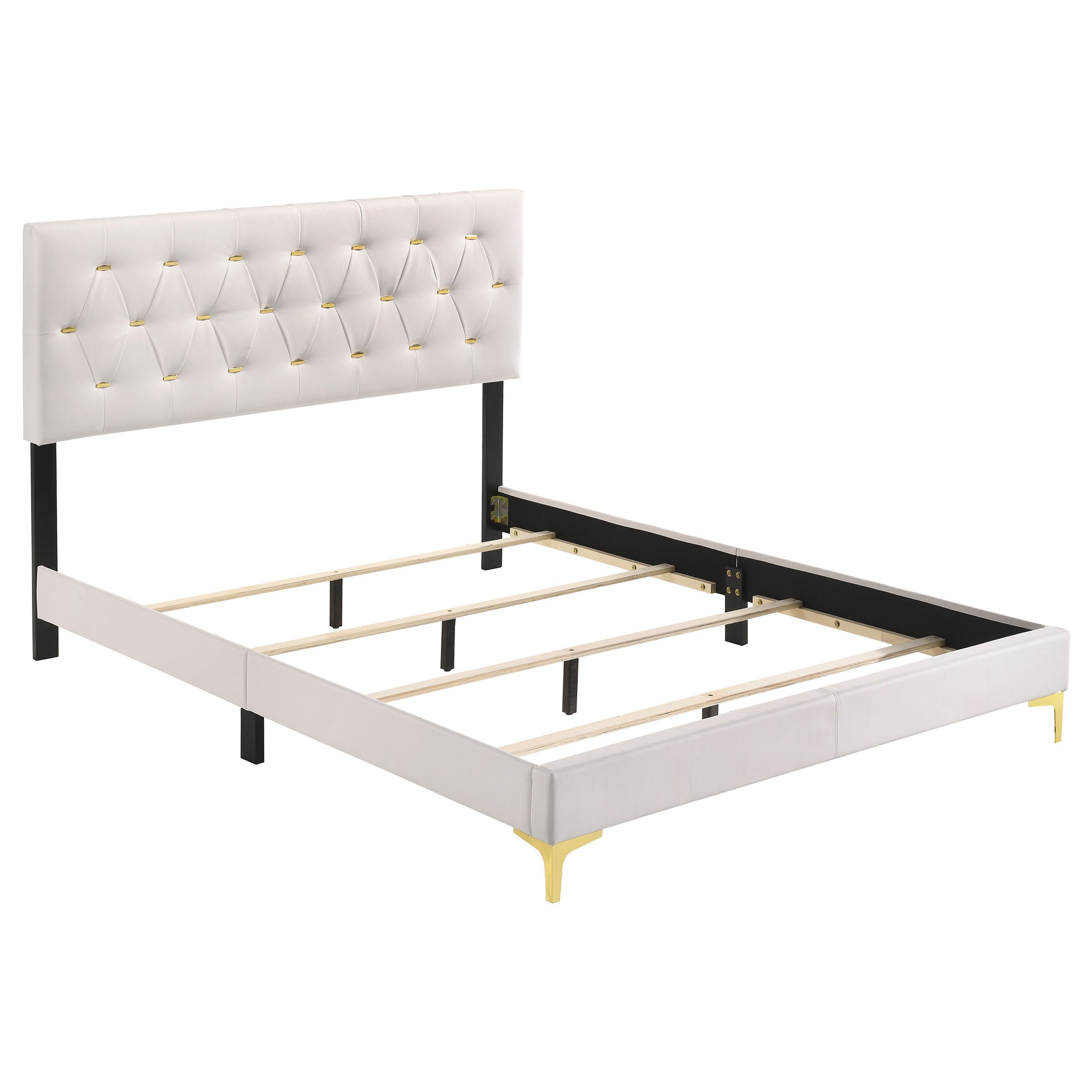 Orleans Furniture - Coaster - Kendall Upholstered Queen Panel Bed White - 224401Q