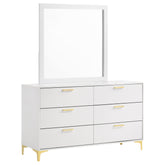 Orleans Furniture - Coaster - Kendall 6-drawer Dresser with Mirror White - 224403M