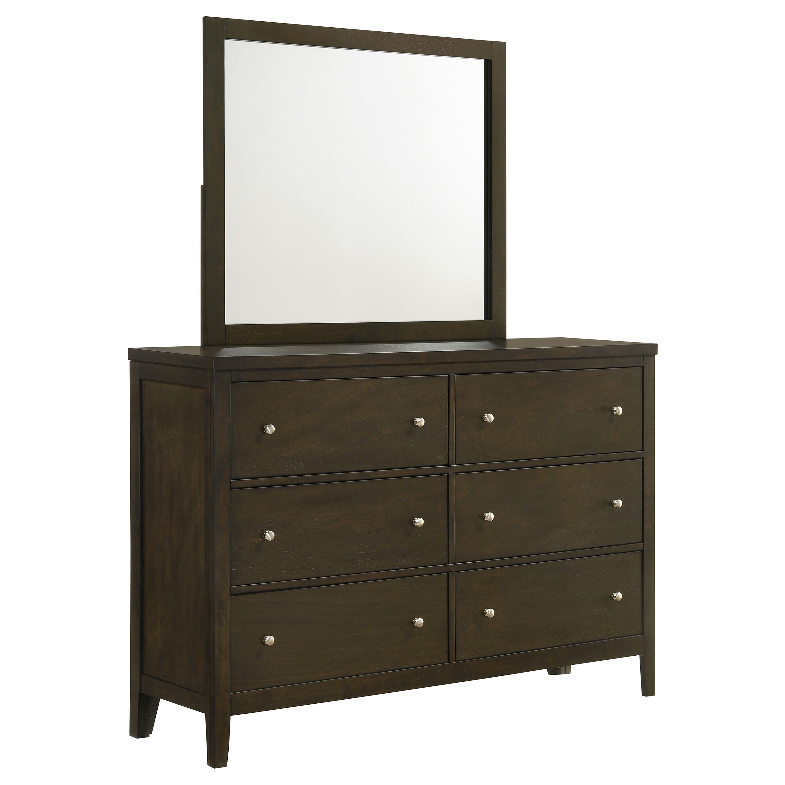 Orleans Furniture - Coaster - Wilkes 6-drawer Dresser and Mirror Dark Cocoa - 224423M