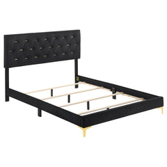 Orleans Furniture - Coaster - Kendall Upholstered California King Panel Bed Black - 224451KW