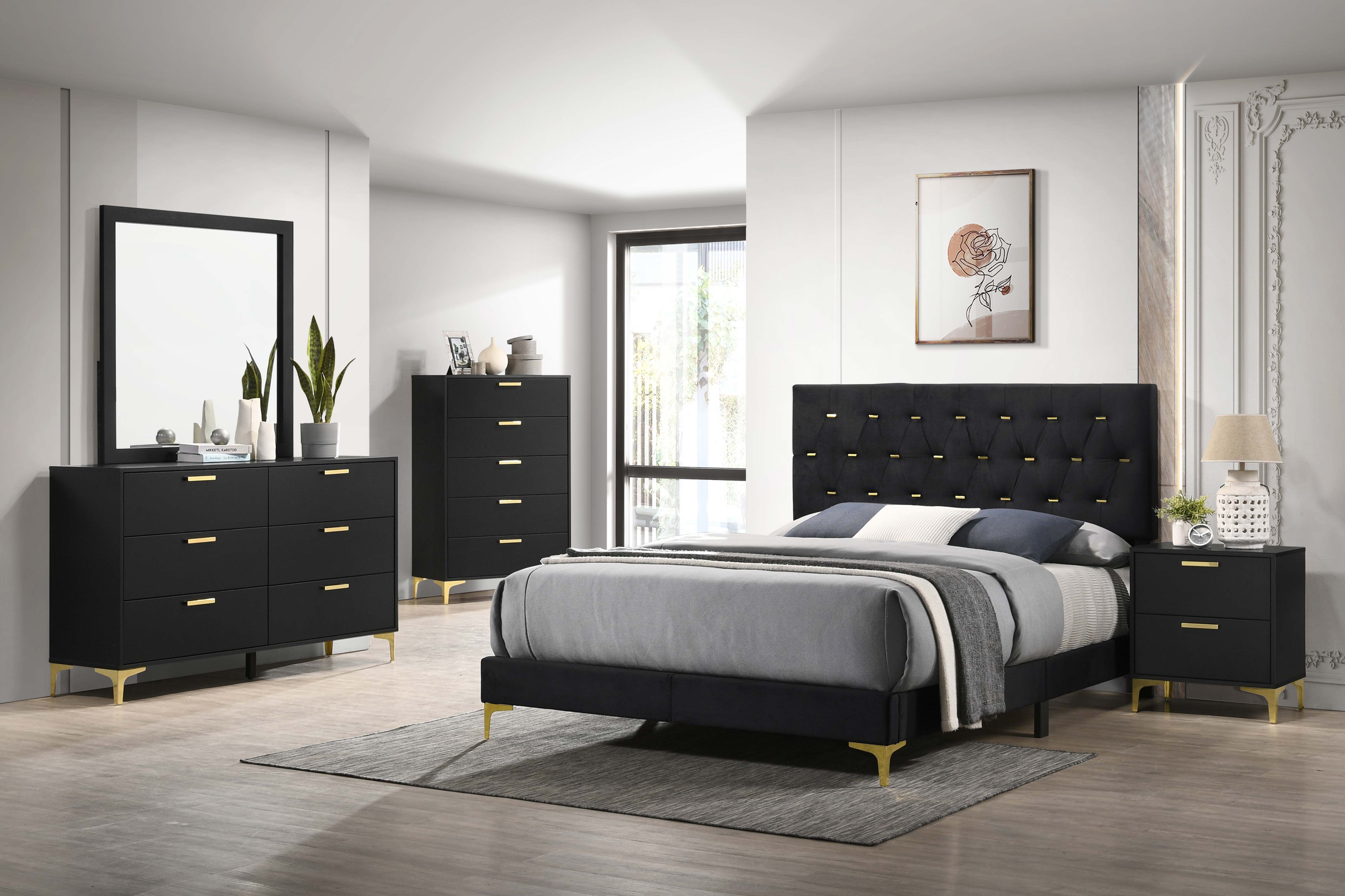 Orleans Furniture - Coaster - Kendall 5-piece Queen Bedroom Set Black - 224451Q-S5