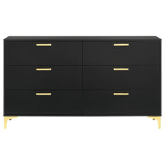 Kendall 6-drawer Dresser Black