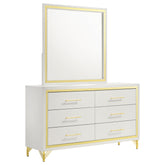 Orleans Furniture - Coaster - Lucia 6-drawer Dresser with Mirror White - 224733M