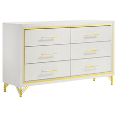 Orleans Furniture - Coaster - Lucia 6-drawer Dresser Cabinet White - 224733