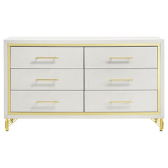 Lucia 6-drawer Dresser Cabinet White