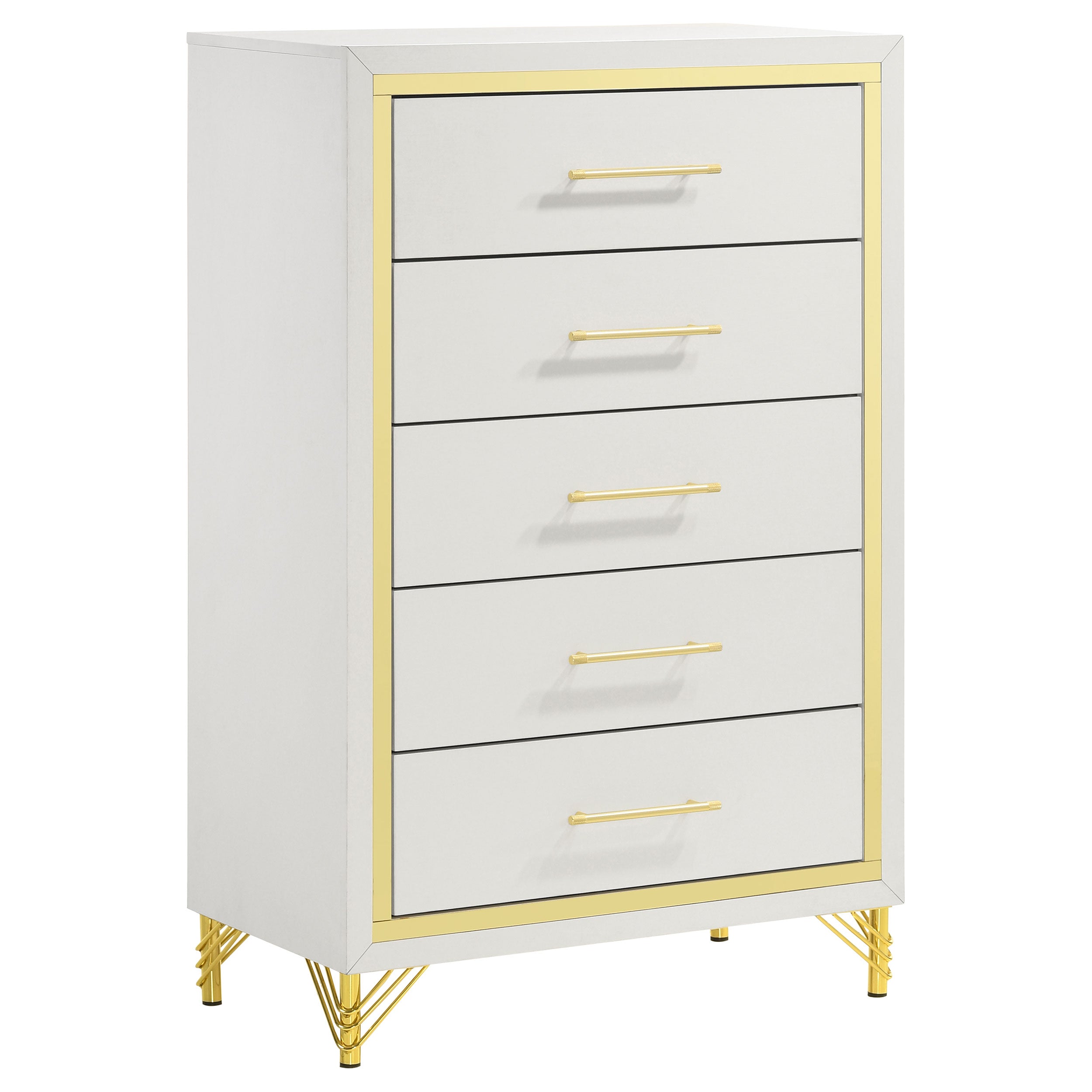 Orleans Furniture - Coaster - Lucia 5-drawer Bedroom Chest of Drawers White - 224735
