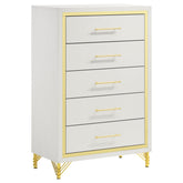 Orleans Furniture - Coaster - Lucia 5-drawer Bedroom Chest of Drawers White - 224735