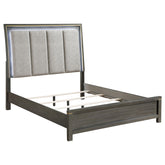 Orleans Furniture - Coaster - Kieran Wood California King LED Panel Bed Grey - 224741KW