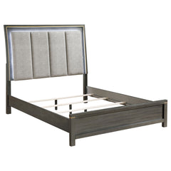 Orleans Furniture - Coaster - Kieran Wood California King LED Panel Bed Grey - 224741KW