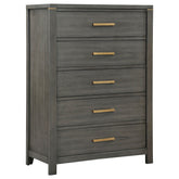 Orleans Furniture - Coaster - Kieran 5-drawer Bedroom Chest Grey - 224745
