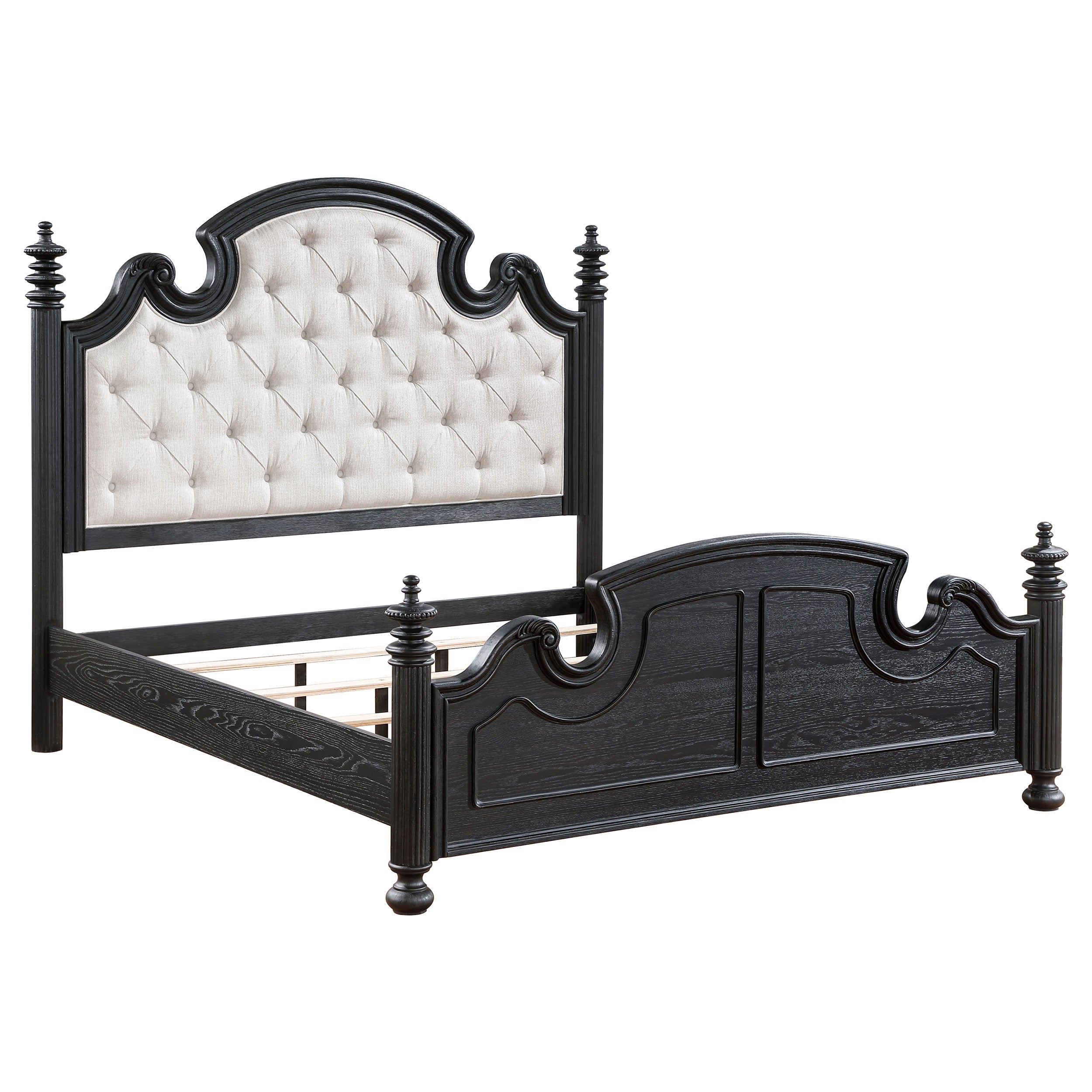 Orleans Furniture - Coaster - Celina Wood Queen Poster Bed Black - 224761Q