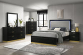 Orleans Furniture - Coaster - Caraway 5-piece Eastern King Bedroom Set Black - 224781KE-S5