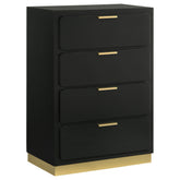 Orleans Furniture - Coaster - Caraway 4-drawer Bedroom Chest Black - 224785