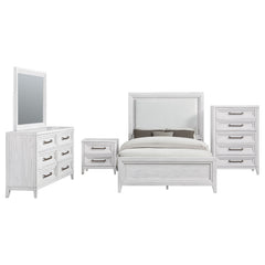 Marielle 5-piece Eastern King Bedroom Set Distressed White
