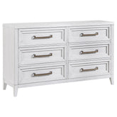 Orleans Furniture - Coaster - Marielle 6-drawer Bedroom Dresser Distressed White - 224843