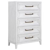 Orleans Furniture - Coaster - Marielle 5-drawer Bedroom Chest Distressed White - 224845