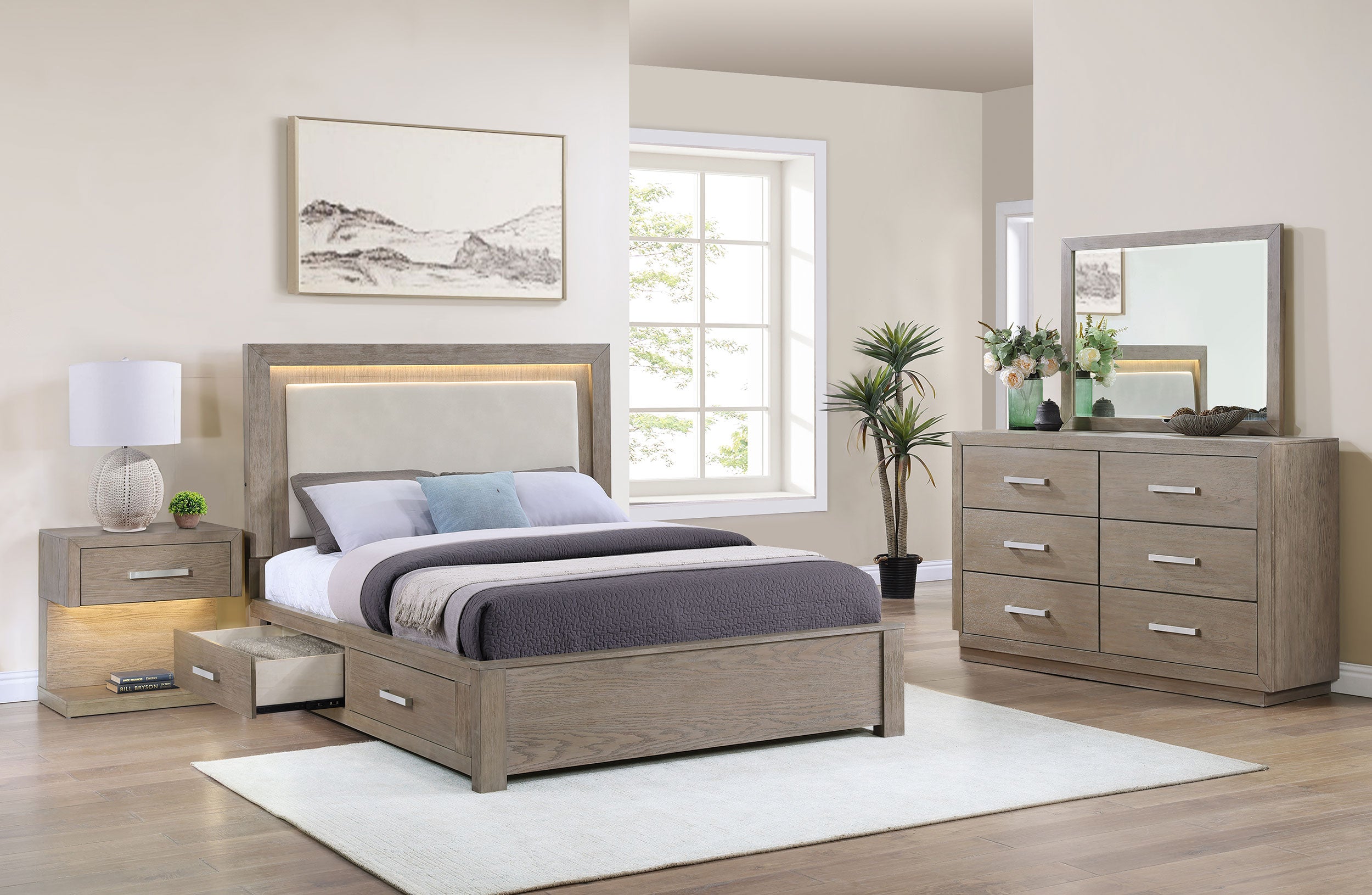 Orleans Furniture - Coaster - Kenora 4-piece California King Bedroom Set Barley Brown - 224850KW-S4
