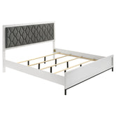 Orleans Furniture - Coaster - Sonora California King Upholstered Panel Bed White - 224861KW