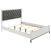 Orleans Furniture - Coaster - Sonora Queen Upholstered Panel Bed White - 224861Q