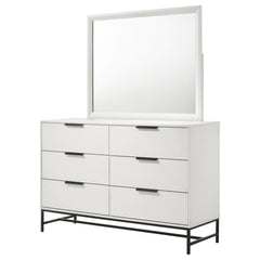 Sonora 6-drawer Dresser with Mirror White