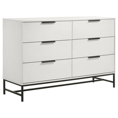 Orleans Furniture - Coaster - Sonora 6-drawer Bedroom Dresser White  - 224863