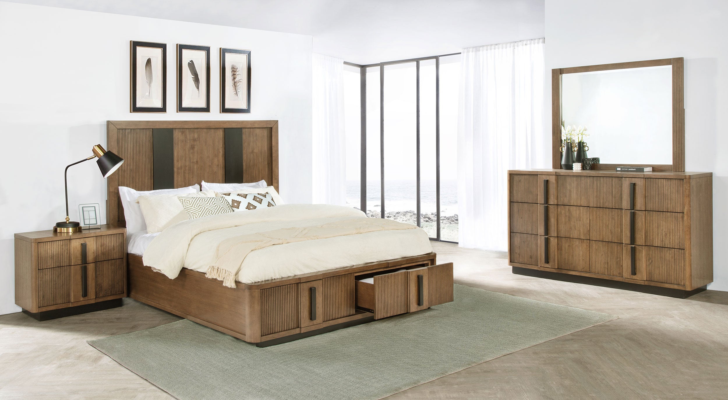 Orleans Furniture - Coaster - Terrace 4-piece California King Bedroom Set Ash Brown - 224900KW-S4