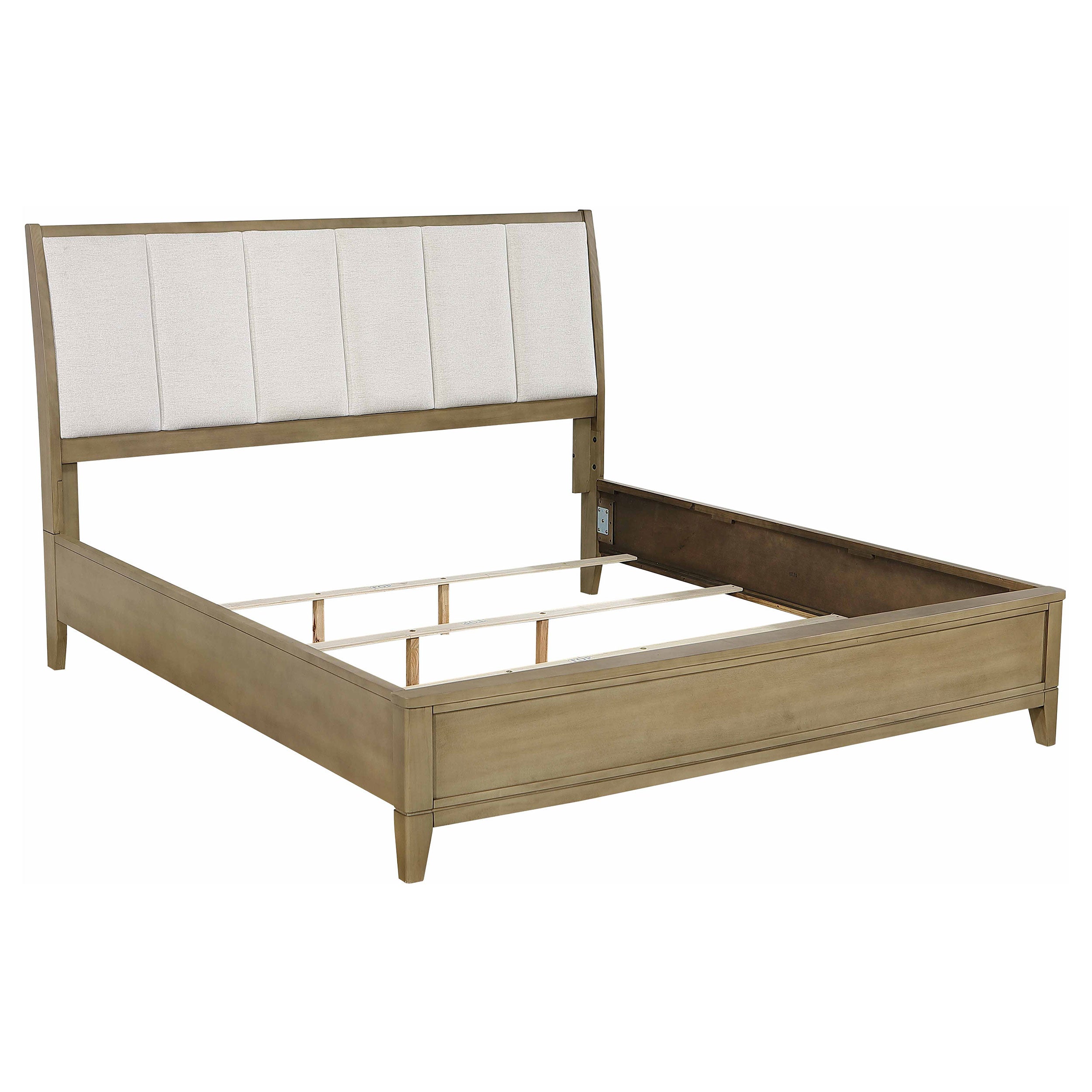 Orleans Furniture - Coaster - Granada Upholstered Eastern King Panel Bed Natural Pine - 224921KE