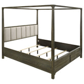 Orleans Furniture - Coaster - Gran Park California King Four Poster Canopy Bed Dark Cocoa - 224931KW