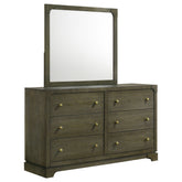 Orleans Furniture - Coaster - Gran Park 6-drawer Dresser and Mirror Dark Cocoa - 224933M