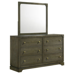 Orleans Furniture - Coaster - Gran Park 6-drawer Dresser and Mirror Dark Cocoa - 224933M