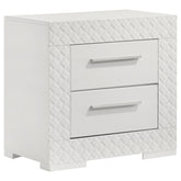 Orleans Furniture - Coaster - Ives 2-drawer Nightstand Bedside Table White High Gloss - 224942