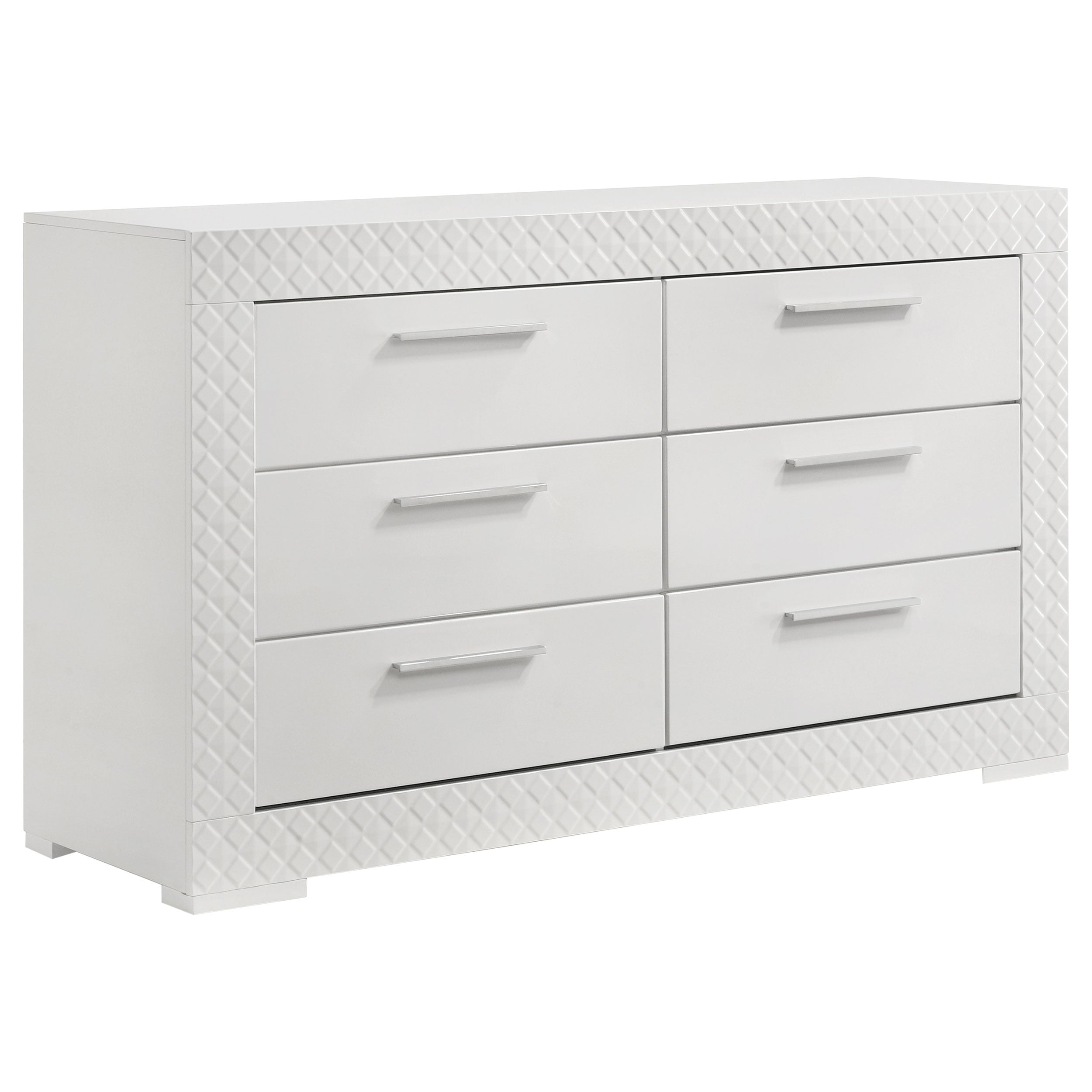 Orleans Furniture - Coaster - Ives 6-drawer Dresser Cabinet White High Gloss - 224943