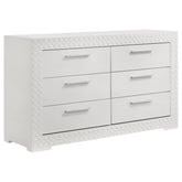 Orleans Furniture - Coaster - Ives 6-drawer Dresser Cabinet White High Gloss - 224943
