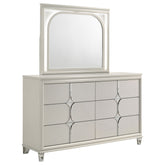 Orleans Furniture - Coaster - Olivia 6-drawer Dresser and LED Mirror Pearl White - 224953M