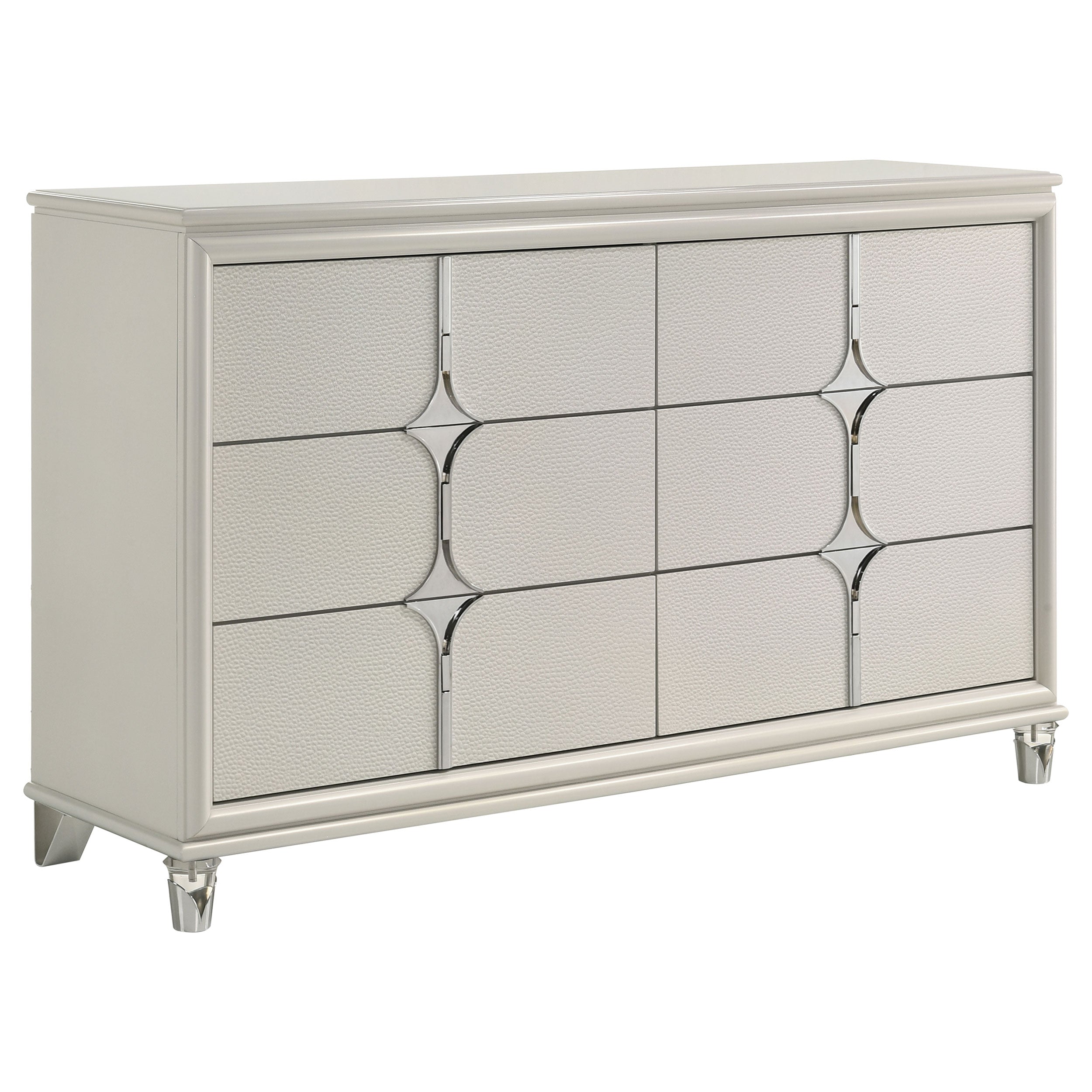 Orleans Furniture - Coaster - Olivia 6-drawer Dresser Cabinet Pearl White - 224953