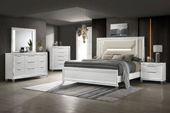 Orleans Furniture - Coaster - Marmore 5-piece California King Bedroom Set White - 224961KW-S5
