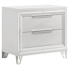 Orleans Furniture - Coaster - Marmore 2-drawer Nightstand Bedside Table White - 224962