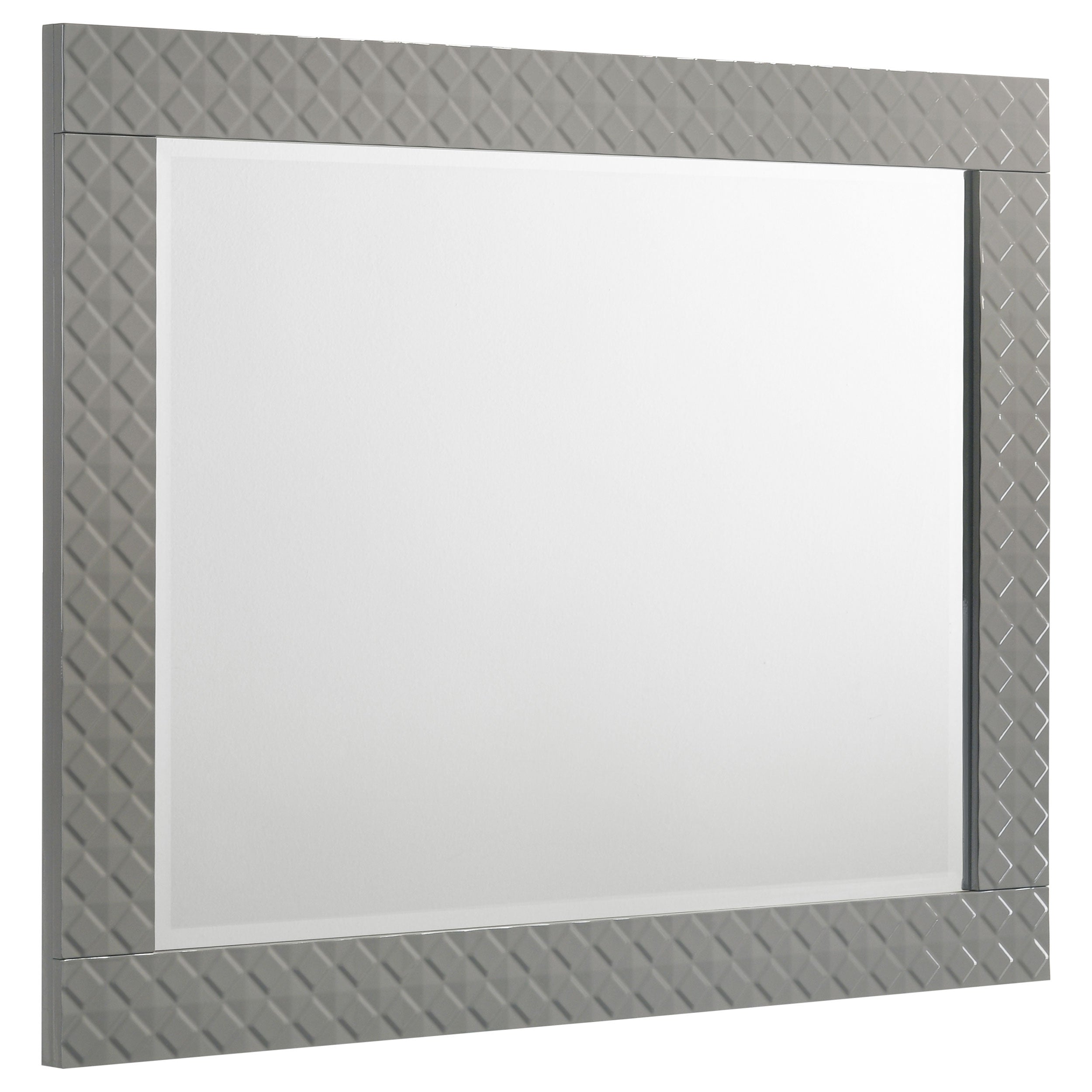 Orleans Furniture - Coaster - Ives Dresser Mirror Grey High Gloss - 224974