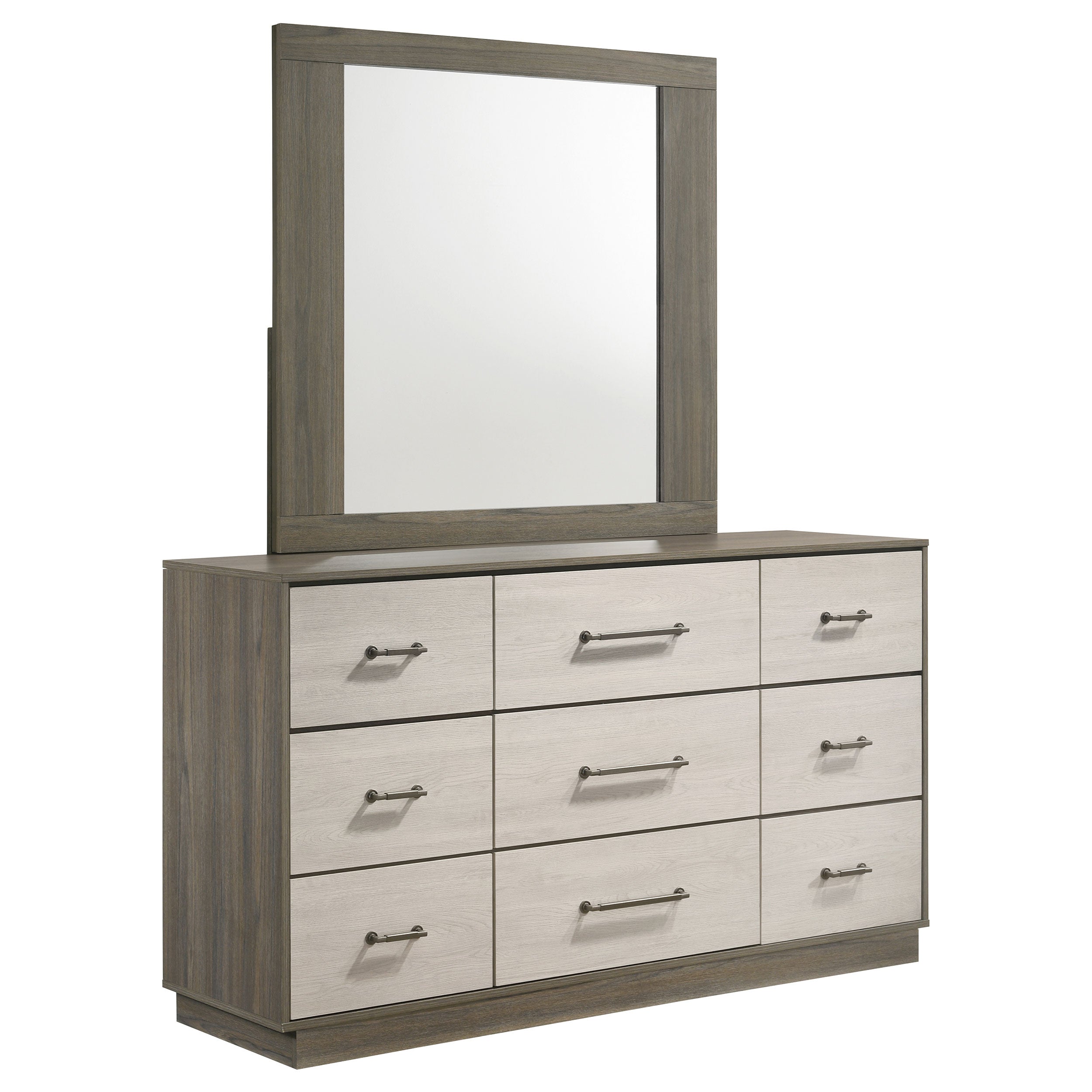 Orleans Furniture - Coaster - Fenwick 9-drawer Dresser with Mirror Grey Oak - 224983M