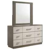 Orleans Furniture - Coaster - Fenwick 9-drawer Dresser with Mirror Grey Oak - 224983M