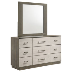 Orleans Furniture - Coaster - Fenwick 9-drawer Dresser with Mirror Grey Oak - 224983M