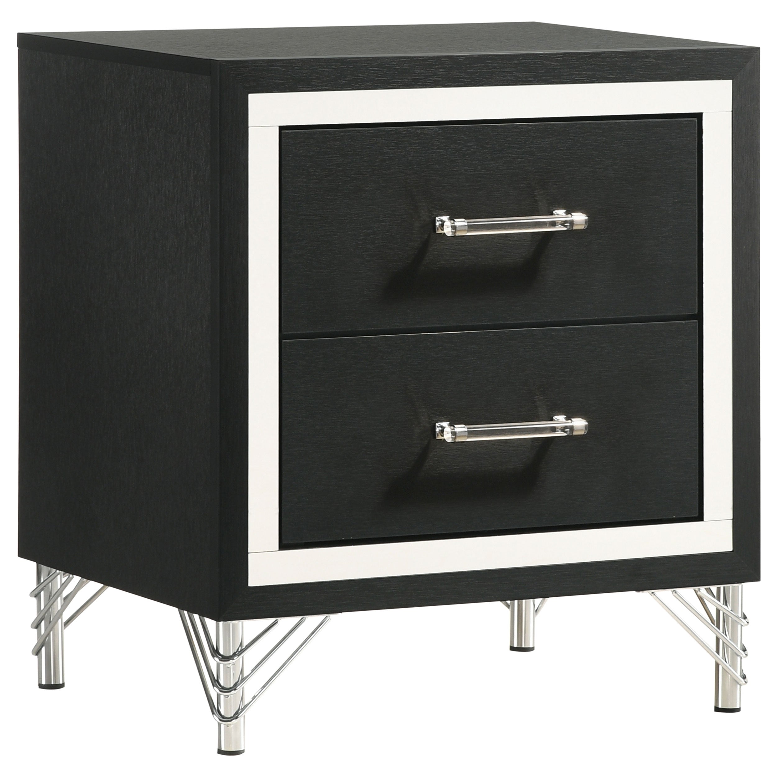 Orleans Furniture - Coaster - Lucia 2-drawer Nightstand Bedside Table Black - 224992
