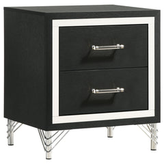 Orleans Furniture - Coaster - Lucia 2-drawer Nightstand Bedside Table Black - 224992