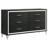 Orleans Furniture - Coaster - Lucia 6-drawer Dresser Cabinet Black - 224993