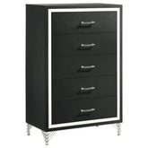 Orleans Furniture - Coaster - Lucia 5-drawer Bedroom Chest of Drawers Black - 224995
