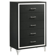 Orleans Furniture - Coaster - Lucia 5-drawer Bedroom Chest of Drawers Black - 224995