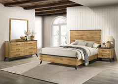 Orleans Furniture - Coaster - Kaywood 4-piece Queen Bedroom Set Natural Pine - 225001Q-S4