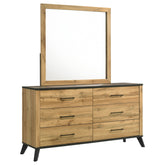 Orleans Furniture - Coaster - Kaywood 6-drawer Dresser and Mirror Natural Pine - 225003M